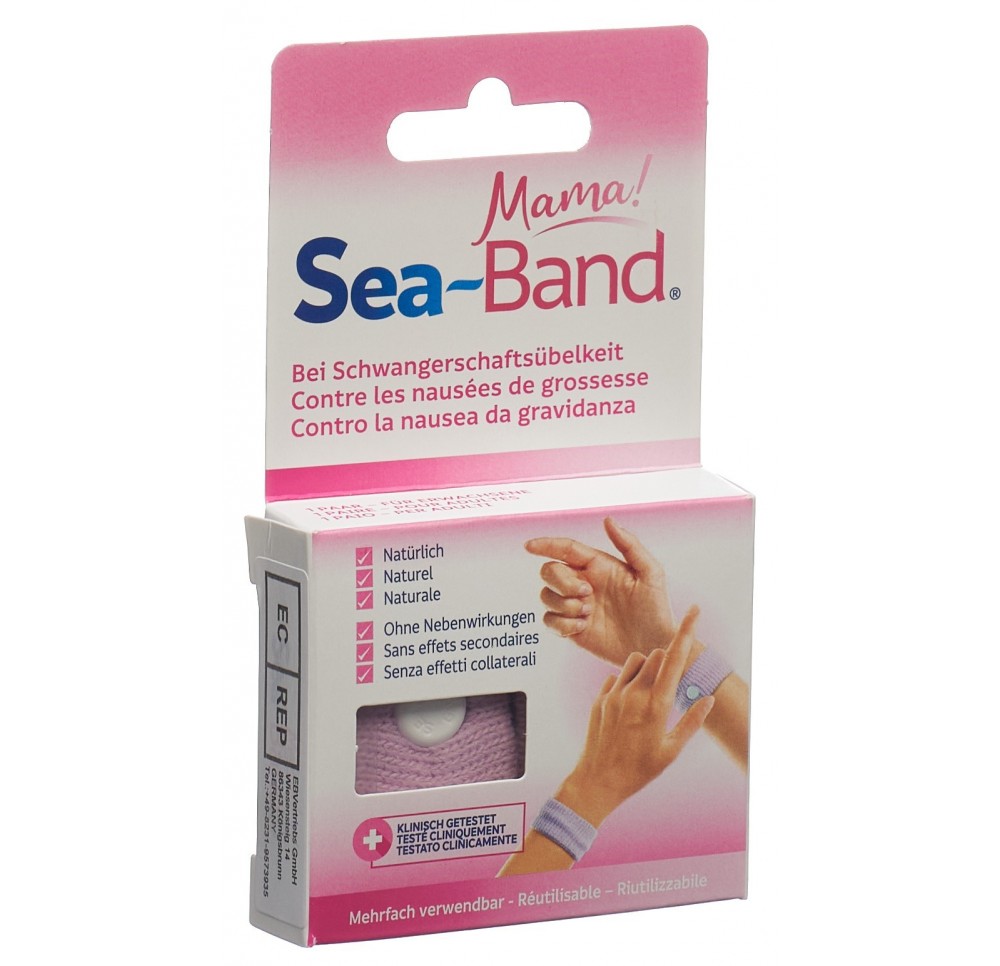 SEA-BAND mama bracelets d'acupression rose 1 paire