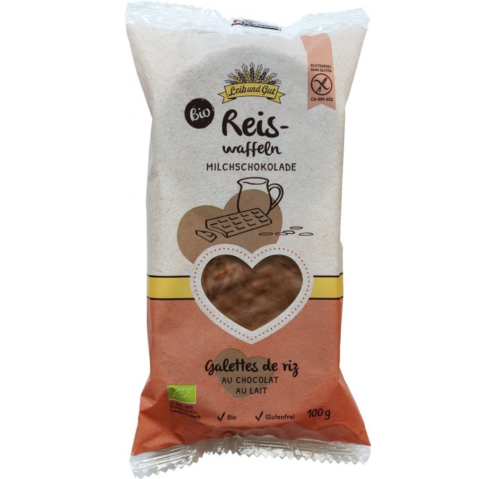 LEIBUNDGUT galettes de riz enr choc lait bio 100 g