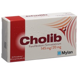 CHOLIB cpr pell 145mg/20mg 30 pce