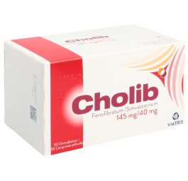 CHOLIB cpr pell 145mg/40mg 90 pce
