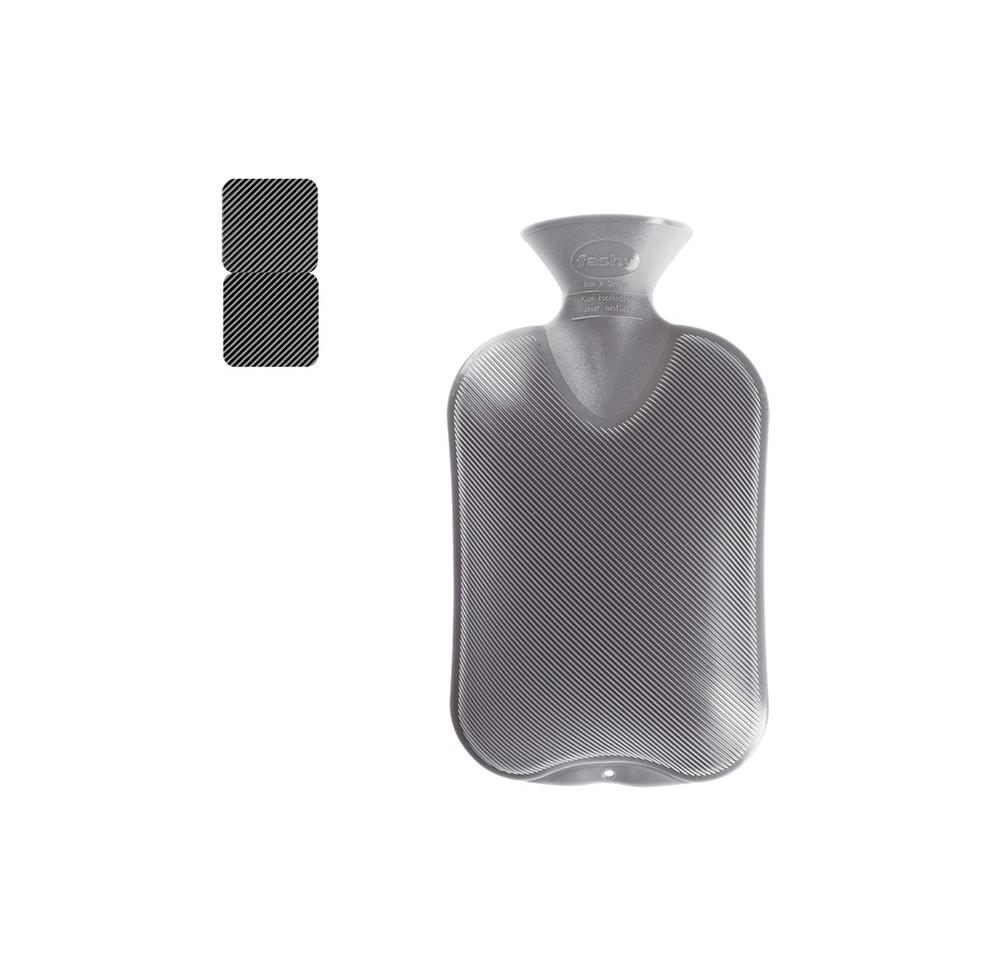 FASHY bouillotte 2l rainuré doub 2 côt anthra