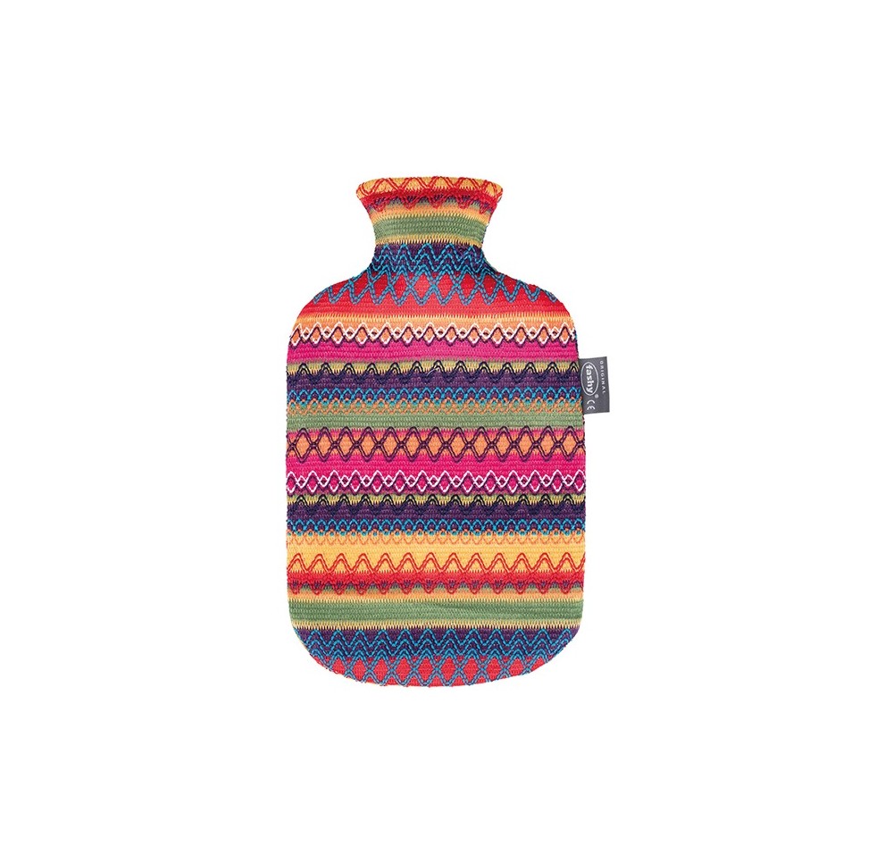 FASHY bouillotte 2l a housse motif peruvien