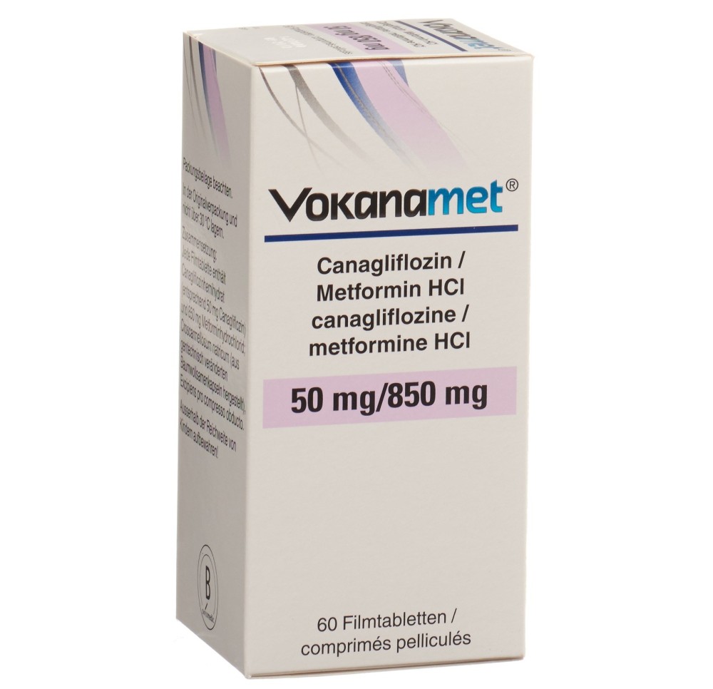VOKANAMET cpr pell 50/850 mg bte 60 pce VOKANAMET cpr pell 50/850 mg bte 60 pce