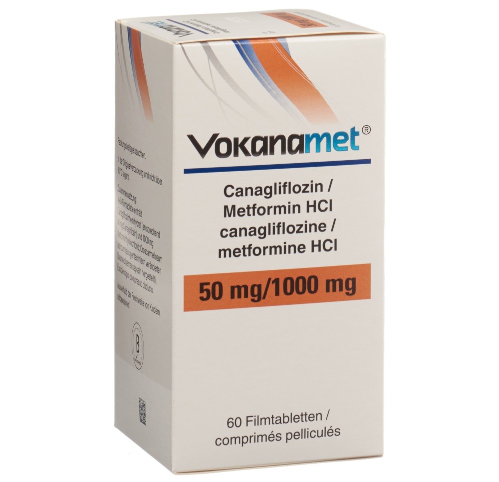VOKANAMET cpr pell 50/1000 mg bte 60 pce