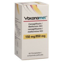 VOKANAMET cpr pell 150/850 mg bte 60 pce