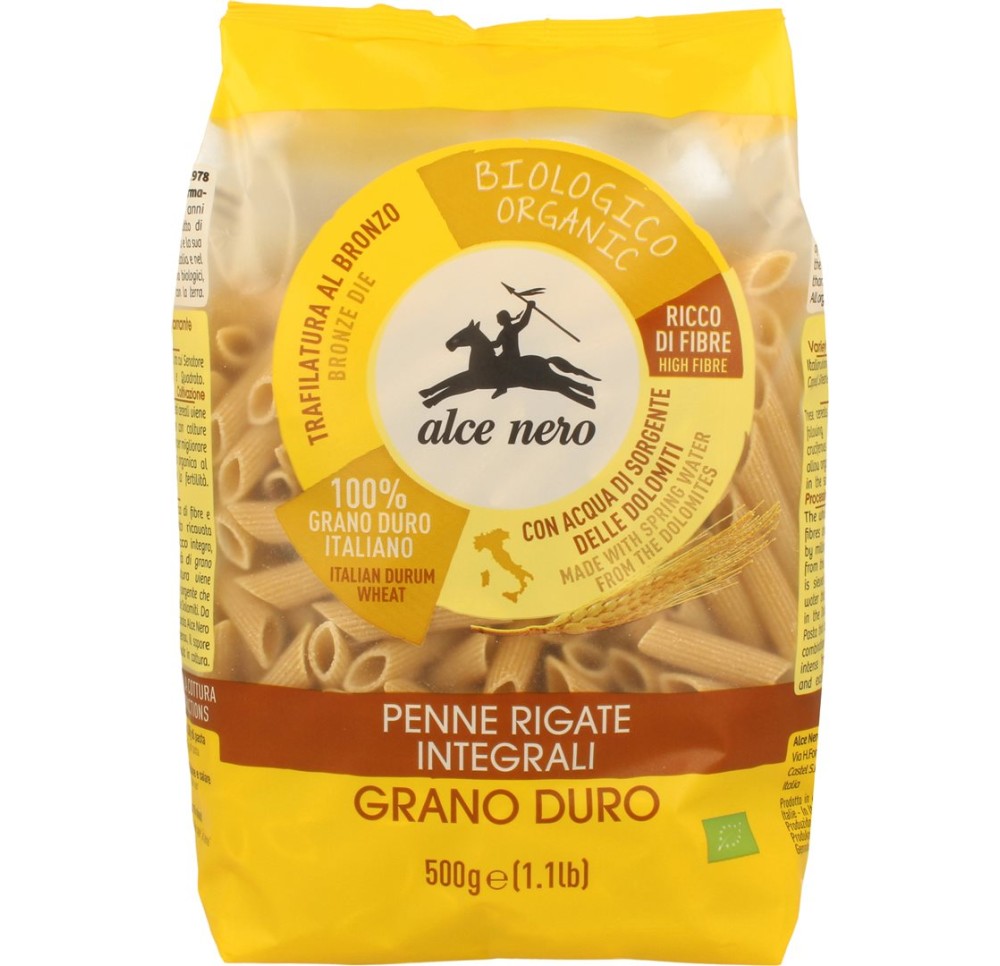 ALCE NERO penne complètes 500 g ALCE NERO penne complètes 500 g