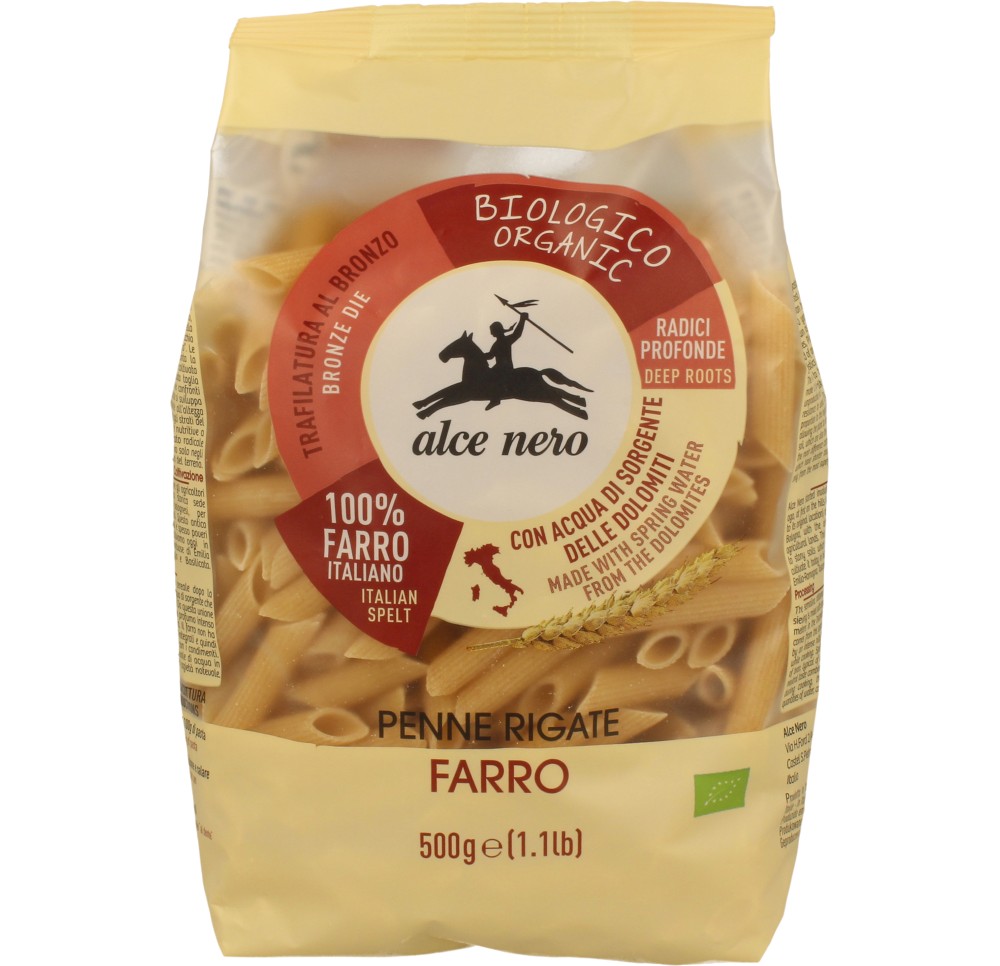 ALCE NERO penne épeautre clair 500 g ALCE NERO penne épeautre clair 500 g