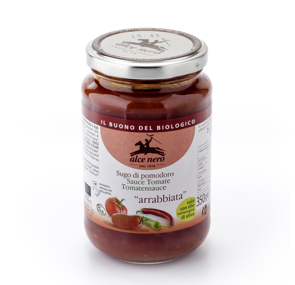 ALCE NERO tomates sauce all'arrabiata verre 350 g ALCE NERO tomates sauce all'arrabiata verre 350 g