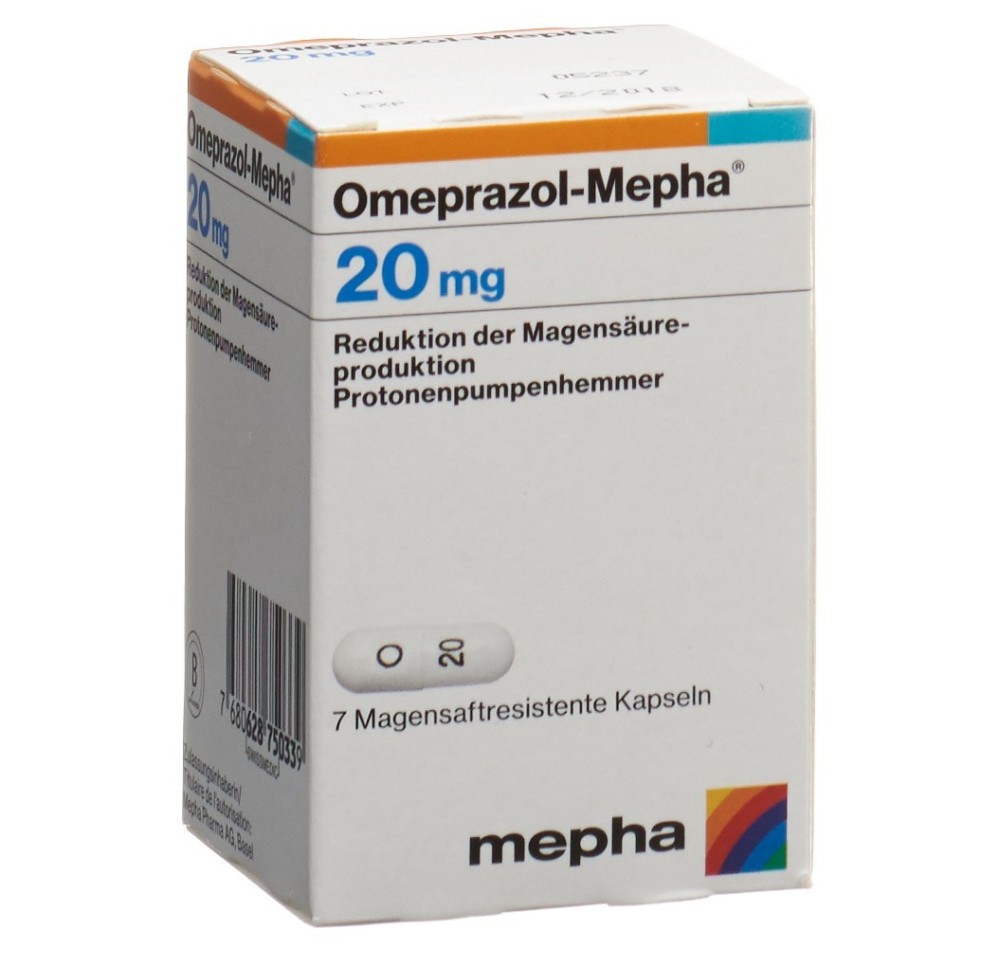 OMEPRAZOL Mepha caps 20 mg bte 7 pce OMEPRAZOL Mepha caps 20 mg bte 7 pce