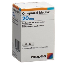 OMEPRAZOL Mepha caps 20 mg bte 7 pce