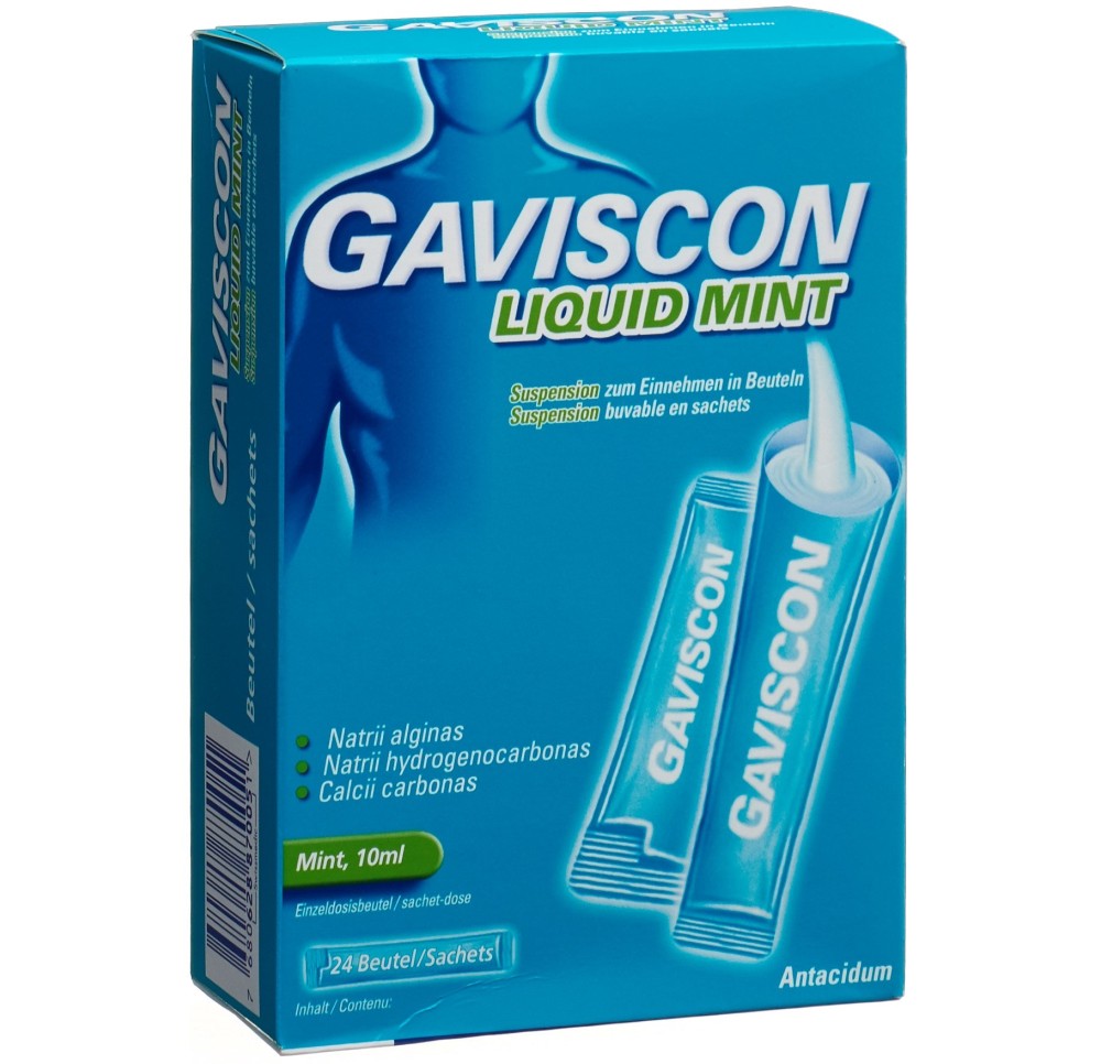 GAVISCON liquid mint susp dans sach 24 sach 10 ml