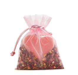 HASLINGER pétales roses savon coeur fleurs 50 g