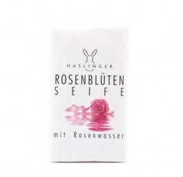 HASLINGER pétales roses savon emballé main 150 g