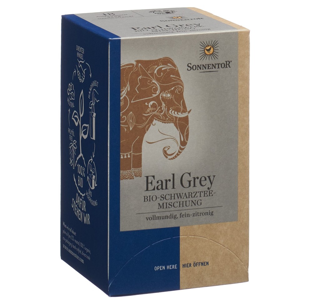 SONNENTOR Schwarztee Earl Grey BIO sach 18 pce