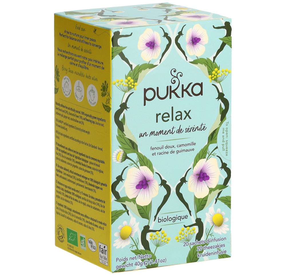 PUKKA Relax thé bio fr sach 20 pce PUKKA Relax thé bio fr sach 20 pce