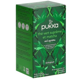 PUKKA Thé Vert Matcha Suprême thé bio sach 20 pce