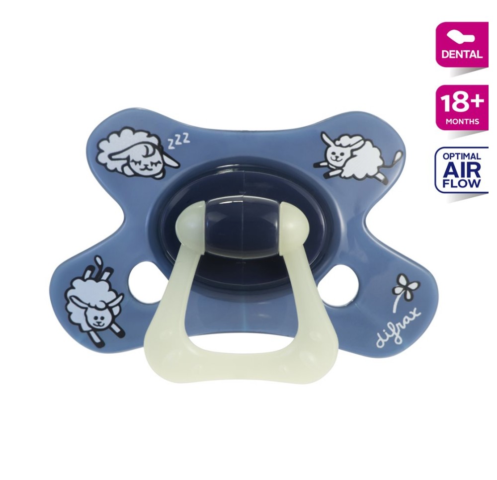 DIFRAX sucette dental 18+M nuit silicone