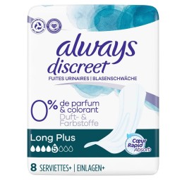 ALWAYS Discreet incontinence Long Plus 0% 8 pce