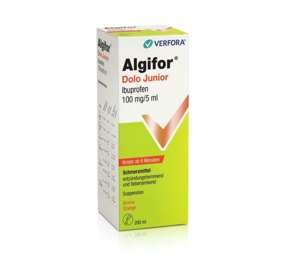 ALGIFOR Dolo Junior susp 100 mg/5ml fl 200 ml ALGIFOR Dolo Junior susp 100 mg/5ml fl 200 ml
