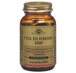 SOLGAR Vita D3 Formel softgels fl 100 pce