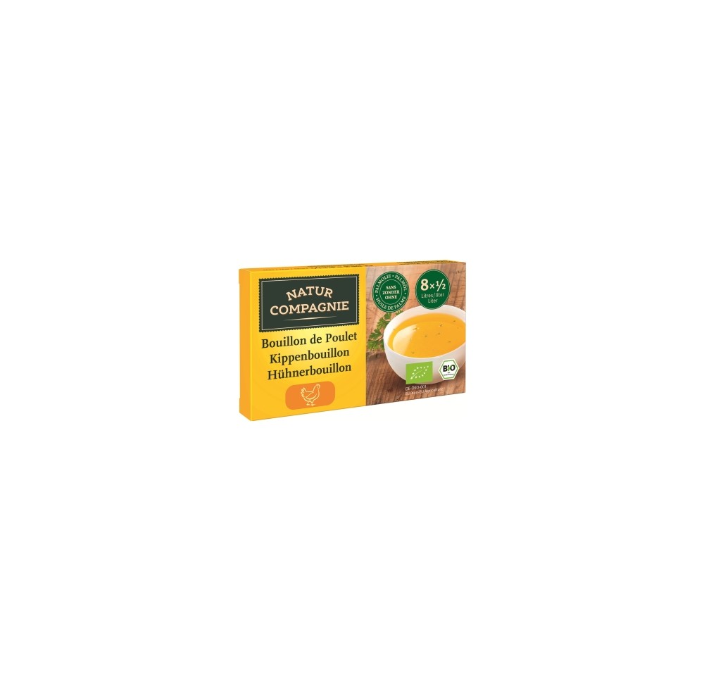 NATUR COMPAGNIE bouillon poulet bio 8 cubes 88 g NATUR COMPAGNIE bouillon poulet bio 8 cubes 88 g
