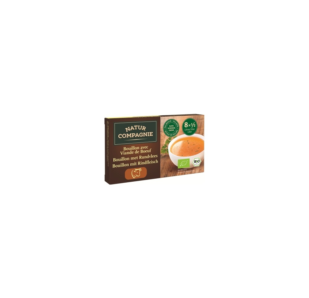 NATUR COMPAGNIE bouillon vian boeuf bio 8 cub 96 g NATUR COMPAGNIE bouillon vian boeuf bio 8 cub 96 g
