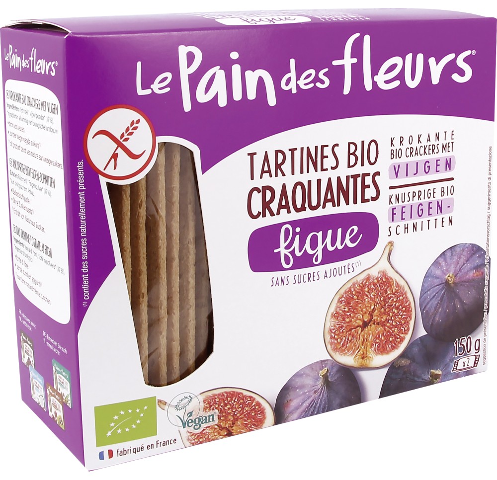 LE PAIN DES FLEURS Tart croq figue bio s gl 150 g LE PAIN DES FLEURS Tart croq figue bio s gl 150 g