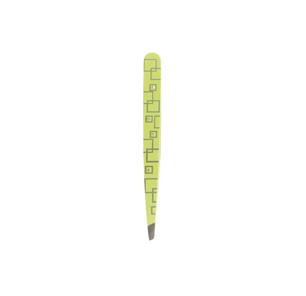 HAUSMANN pince à épiler biseaut Swarovski vert