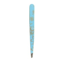 HAUSMANN pince à épiler biseaut Swarovski bleu