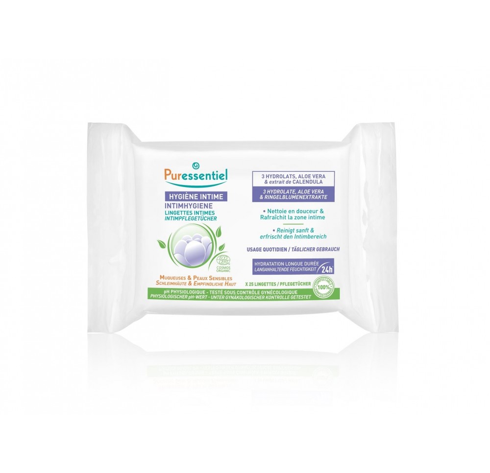 PURESSENTIEL lingettes intimes quotidiennes 25 pce