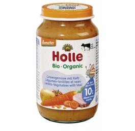 HOLLE légumes aux lentilles et veau verre 220 g