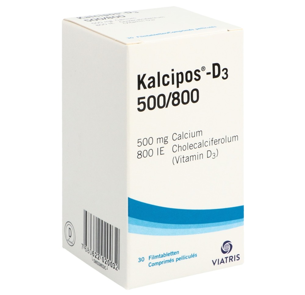 KALCIPOS-D3 cpr pell 500/800 bte 30 pce