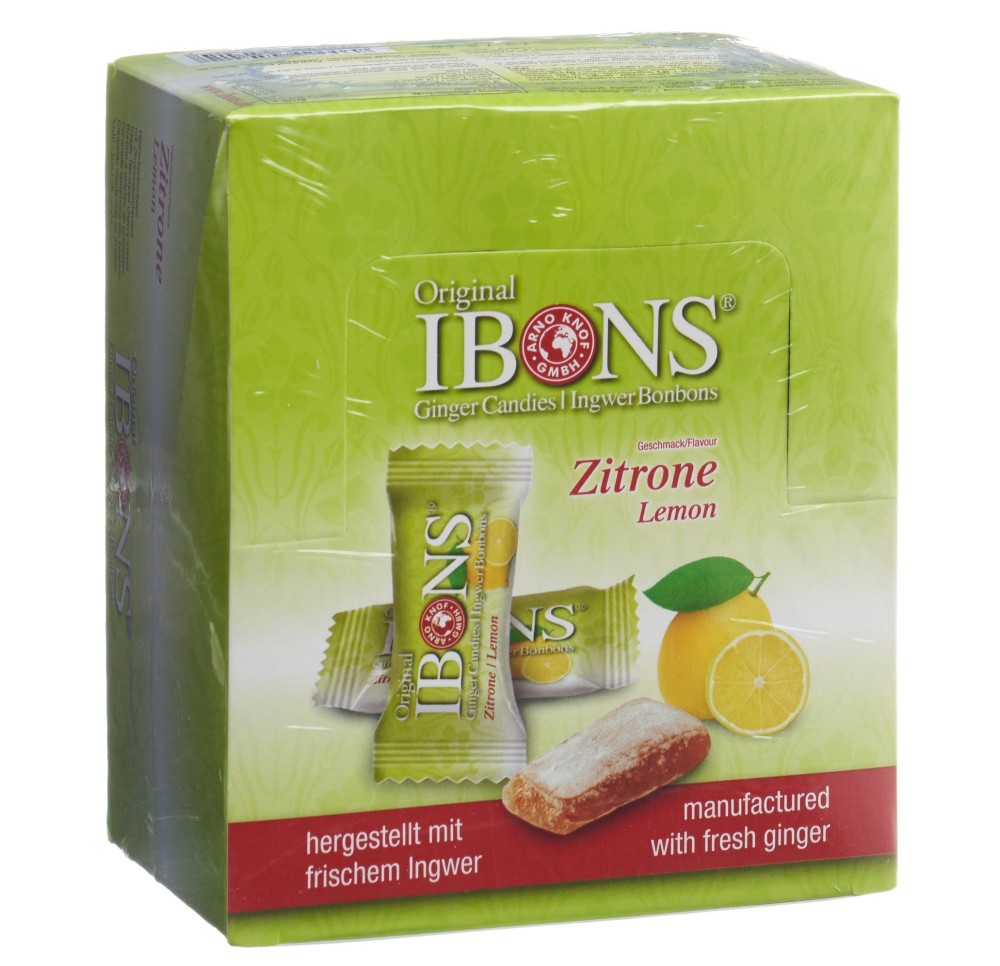 IBONS bonbon gingembre display citron 12x60g