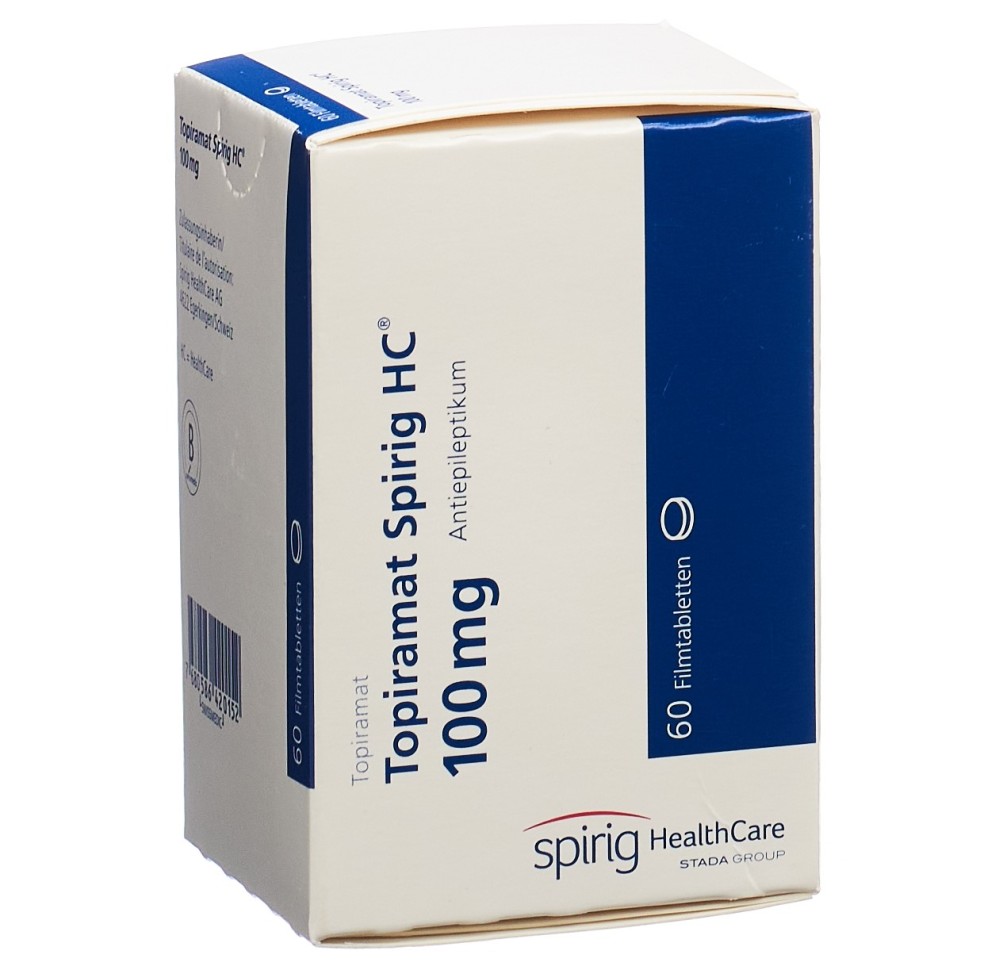 TOPIRAMAT Spirig HC cpr pell 100 mg bte 60 pce TOPIRAMAT Spirig HC cpr pell 100 mg bte 60 pce