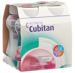 CUBITAN aliment orale fraise 4 x 200 ml
