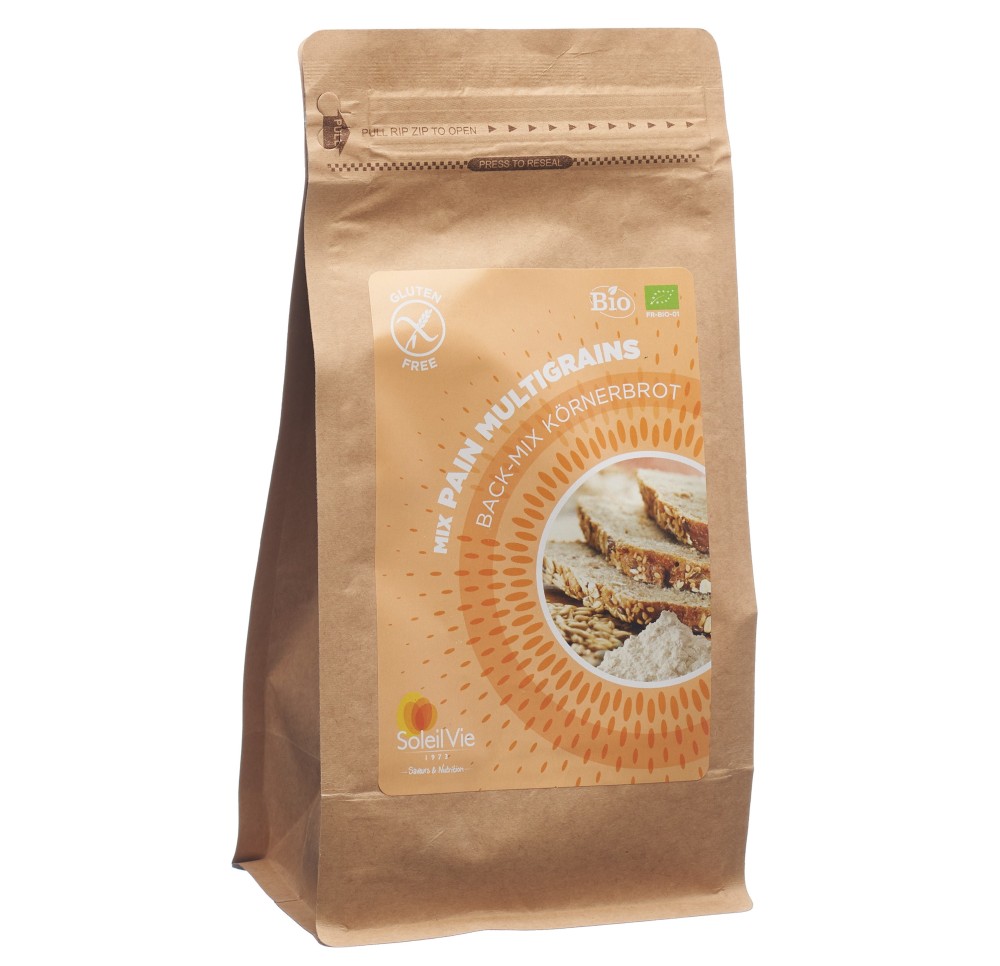 SOLEIL VIE mix pain multigrains bio sa glut 500 g SOLEIL VIE mix pain multigrains bio sa glut 500 g