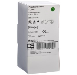 CLINA STAR pincette anat s u 14.5cm stérile 20 pce