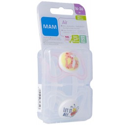 MAM Air lolette silicone 16-36m Girl 2 pce