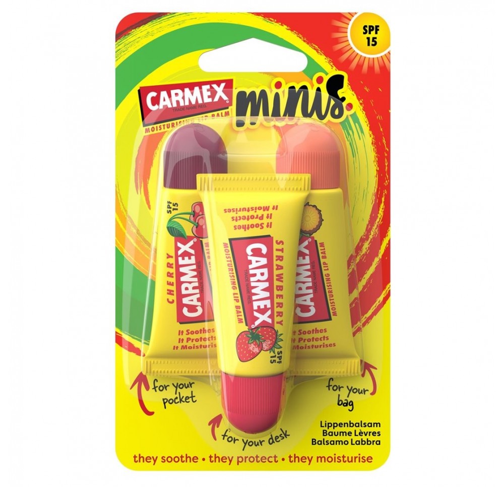 CARMEX Minis 3 Pack Tubes SPF15