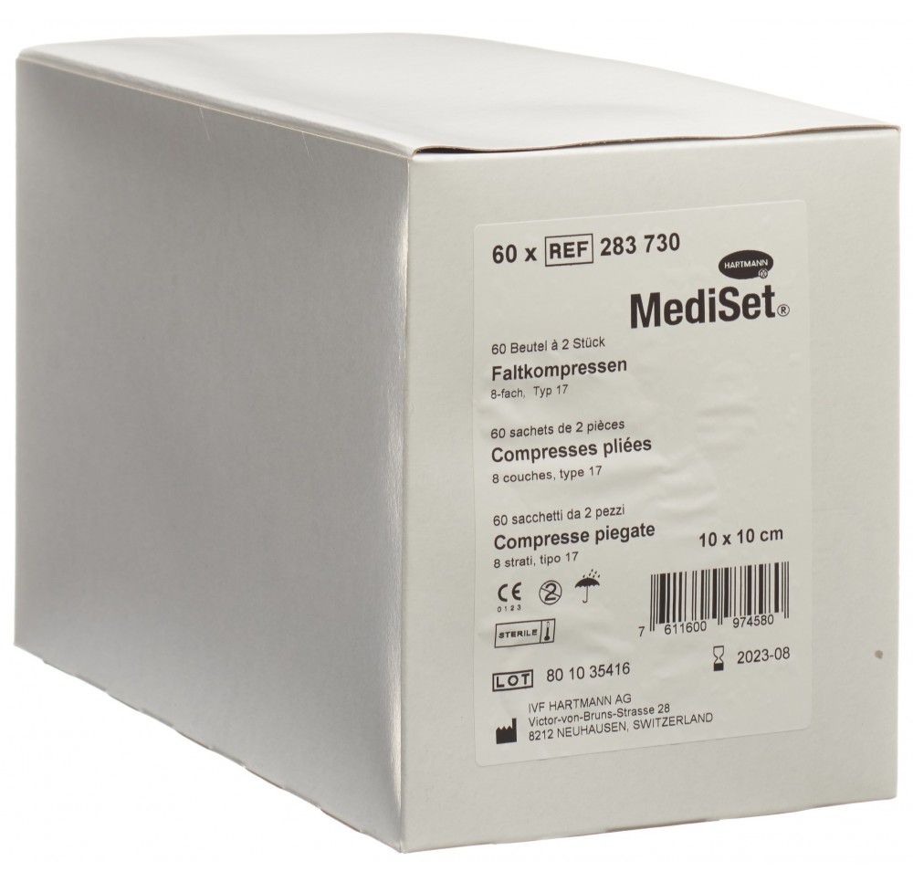 MEDISET IVF comp pli typ 17 10x10cm 8c 60 x 2 pce