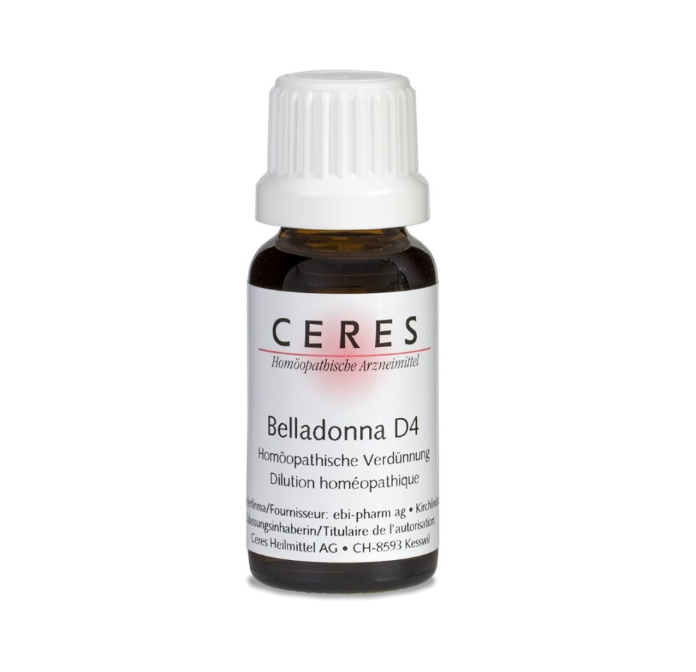CERES belladonna 4 D dilution fl 20 ml CERES belladonna 4 D dilution fl 20 ml