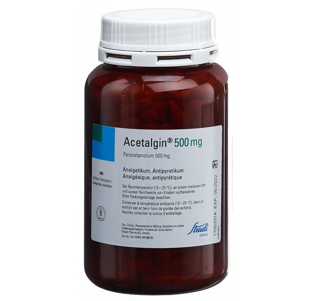 ACETALGINE cpr 500 mg bte 500 pce