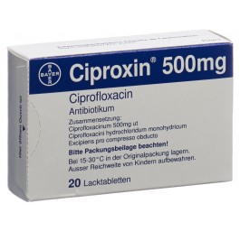 CIPROXINE cpr pell 500 mg 20 pce