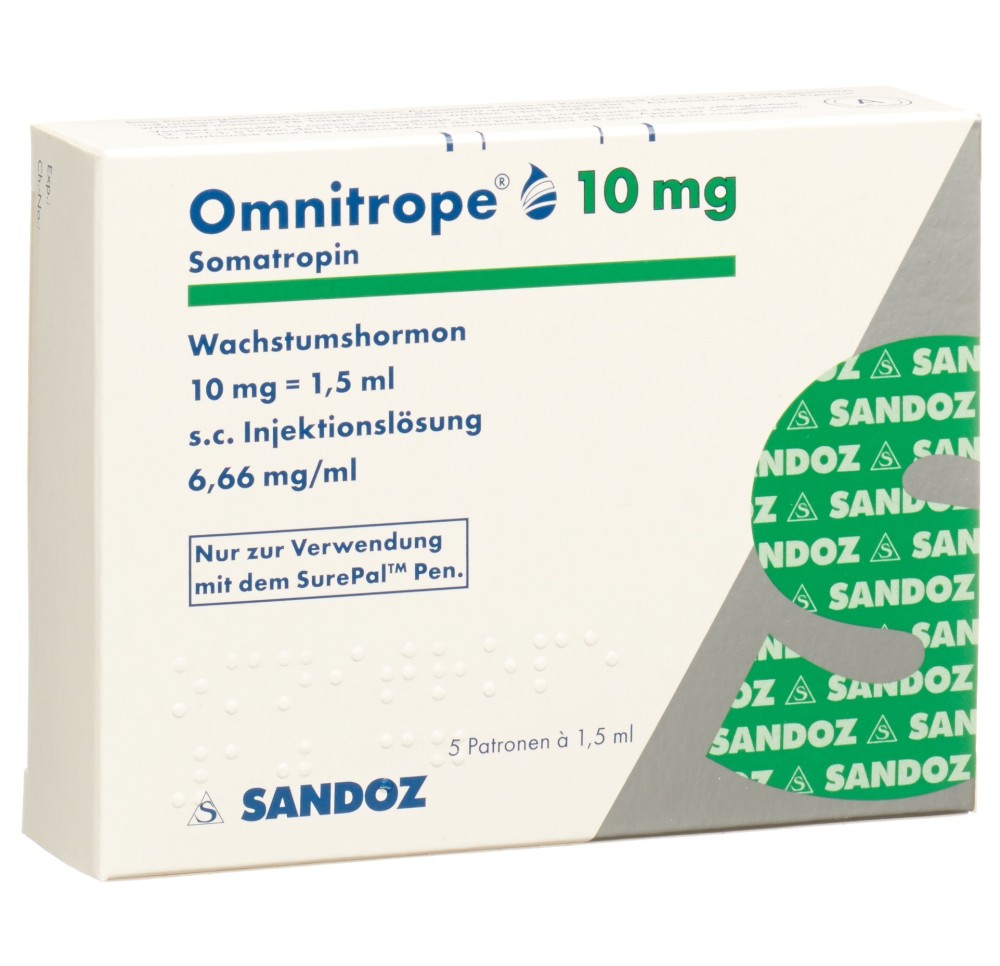 OMNITROPE cart SurePal sol inj 10 mg/1.5ml 5 pce OMNITROPE cart SurePal sol inj 10 mg/1.5ml 5 pce