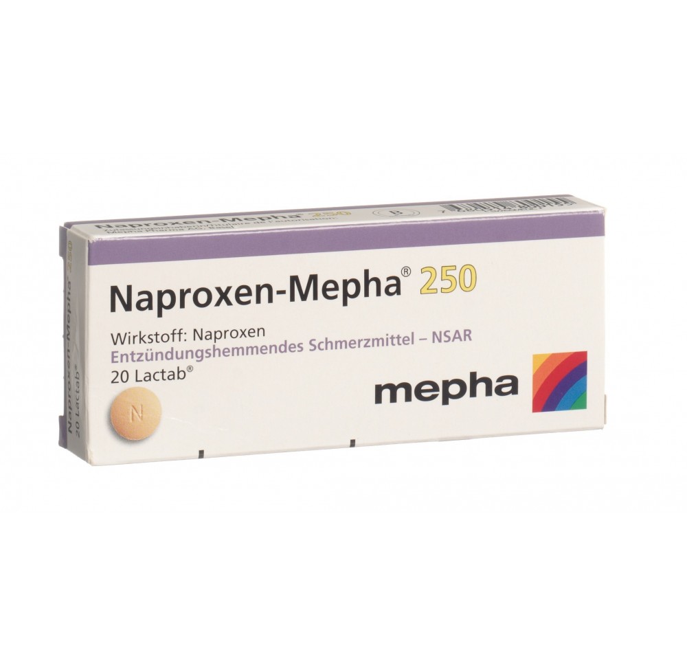 NAPROXEN Mepha Lactab 250 mg 20 pce