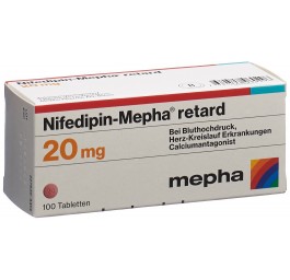 NIFEDIPIN Mepha cpr ret 20 mg 100 pce