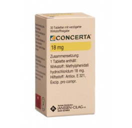 CONCERTA cpr ret 18 mg fl 30 pce