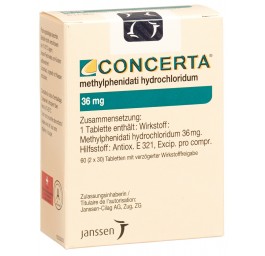 CONCERTA cpr ret 36 mg fl 60 pce