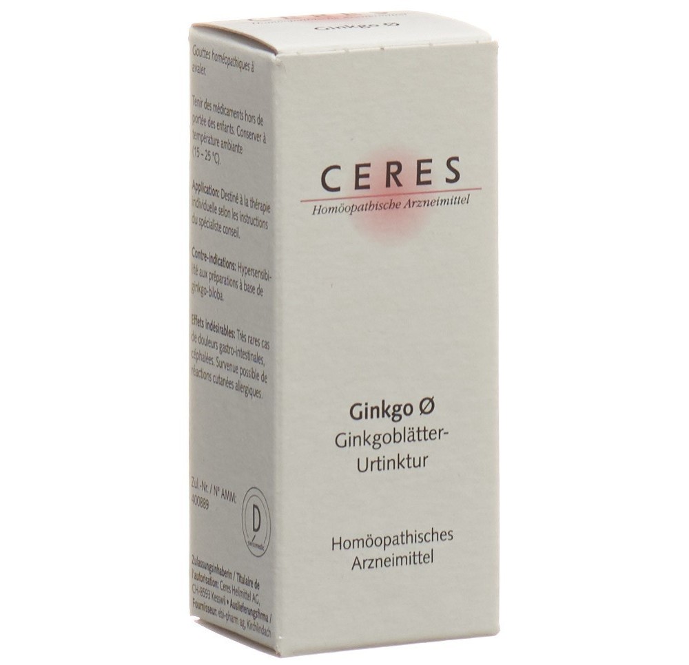 CERES ginkgo teint mère fl 20 ml