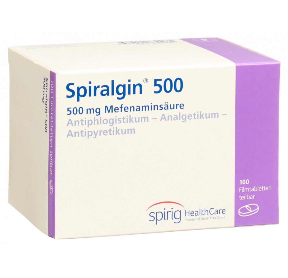 SPIRALGINE cpr pell 500 mg 100 pce